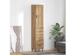 Vidaxl Tavola Alta In Rovere Artisan 34,5 X 34 X 180 Cm Materiale A Base Di Legno