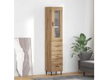 Vidaxl Tavola Alta In Rovere Artisan 34,5 X 34 X 180 Cm Materiale A Base Di Legno