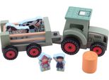 Trattore Giocattolo In Legno Johntoy Con Accessori Fien & Teun
