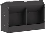 Vidaxl Alimentatore Per Conigli Nero 64,5 X 25,5 X 45,5 Cm