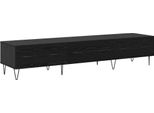 Mobile Tv Vidaxl Look Rovere Nero 150 X 36 X 30 Cm Materiale A Base Di Legno