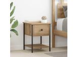 Vidaxl Comodino In Rovere Artigianale 34 X 35,5 X 45 Cm Materiale A Base Di Legno
