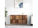 Vidaxl Credenze 2 Pezzi In Legno Di Recupero 60 X 35 X 70 Cm Materiale A Base Di Legno