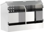 Vidaxl Mangiatoia Per Conigli Argento 64,5 X 25,5 X 45,5 Cm Acciaio Zincato