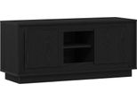 Mobile Tv Vidaxl Look Rovere Nero 102 X 35 X 45 Cm Materiale A Base Di Legno