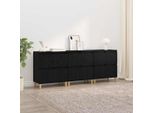 Vidaxl Credenze 3 Pezzi Look Rovere Nero 60 X 35 X 70 Cm