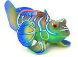 Naroote Acquario Simulazione Pesce Rana, Silicone Sicuro Per L'acquario, Simulazione Luminosa Pesce Rana Decorazione Del Paesaggio (Dimensione Blu)