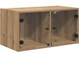 Vidaxl Armadi A Muro 2 Pezzi Rovere Artigianale 68 X 37 X 35 Cm Materiale A Base Di Legno