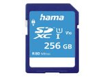 HAMA Speicherkarte SD Karte, Memory Fast, Class 10 UHS-I, blau, 256 GB, Speicherkarten
