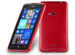 Cadorabo Custodia Per Nokia Lumia 625 Cover Protettiva In Silicone Tpu Rosso Custodia Protettiva Cover