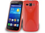 Cadorabo Custodia Per Telefono Cellulare Per Huawei Ascend Y520 In Manica Rossa Copertura Protettiva Tpu Silicone Cover Custodia Posteriore