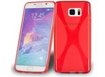 Cadorabo Custodia Per Telefono Cellulare Per Samsung Galaxy Note 5 In Rosso Copertura Tpu Silicone Back Cover Case