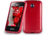 Custodia Cadorabo Per Lg L3 Ii (2A Sim) Cover Protettiva In Silicone Tpu Rosso Custodia Protettiva Cover
