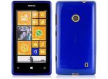 Cadorabo Custodia Per Nokia Lumia 525 Cover Protettiva In Blu Custodia Protettiva In Silicone Tpu Cover