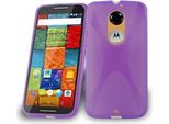 Cadorabo Custodia Per Telefono Cellulare Per Motorola Moto X2 In Viola Cover Tpu Silicone Back Cover Case