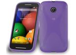 Cadorabo Custodia Per Telefono Cellulare Per Motorola Moto E In Viola Cover Tpu Silicone Back Cover Case