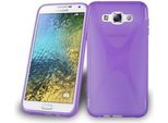 Cadorabo Custodia Per Telefono Cellulare Per Samsung Galaxy E7 In Viola Cover Tpu Silicone Back Cover Case