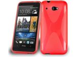 Cadorabo Custodia Per Telefono Cellulare Per Htc Desire 601 In Rosso Cover Tpu Silicone Back Cover Custodia