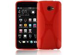 Cadorabo Custodia Per Telefono Cellulare Per Htc Butterfly S In Rosso Cover Tpu Silicone Back Cover Case