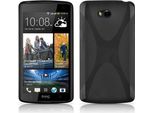 Cadorabo Custodia Per Telefono Cellulare Per Htc Desire 600 In Nero Cover Tpu Silicone Back Cover Case