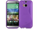 Cadorabo Custodia Protettiva Per Htc One M8 Cover In Viola Custodia Del Telefono Cellulare Tpu Custodia In Silicone