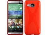Cadorabo Custodia Per Telefono Cellulare Per Htc One M8 Mini In Rosso Copertura Tpu Silicone Back Cover Case