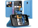 Cadorabo Cover Per Htc Desire 500 Cover Protettiva In Blu Custodia Per Cellulare Cover Chiusura Magnetica