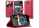 Cadorabo Custodia Per Htc Desire 500 Custodia Protettiva In Rosso Custodia Per Cellulare Cover Chiusura Magnetica