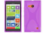 Cadorabo Custodia Per Telefono Cellulare Per Nokia Lumia 730 In Viola Copertura Tpu Silicone Back Cover Case