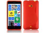 Cadorabo Cover Protettiva Per Nokia Lumia 625 Cover In Rosso Custodia Per Cellulare Tpu Custodia In Silicone