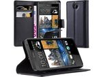 Cadorabo Cover Per Htc Desire 300 Cover Protettiva In Nero Custodia Per Cellulare Cover Chiusura Magnetica