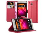 Cadorabo Custodia Per Htc One M4 Mini Custodia Protettiva In Rosso Custodia Per Cellulare Custodia Cover Chiusura Magnetica