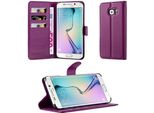 Cadorabo Custodia Per Samsung Galaxy S6 Edge Custodia Protettiva In Viola Custodia Del Telefono Cellulare Custodia Cover Chiusura Magnetica