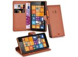 Cadorabo Cover Per Nokia Lumia 535 Cover Protettiva In Marrone Custodia Per Cellulare Cover Chiusura Magnetica