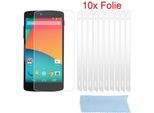 Pellicola Protettiva Cadorabo 10X Per Lg Google Nexus 5 In Bianco, Altamente Trasparente
