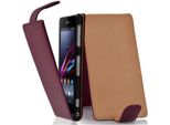 Cadorabo Custodia Protettiva Per Sony Xperia Z1 Compact Cover In Viola Flip Case Custodia Del Telefono Cellulare Cover In Similcuoio