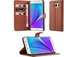 Cadorabo Custodia Per Samsung Galaxy Note 5 Custodia Protettiva In Marrone Custodia Per Cellulare Cover Chiusura Magnetica