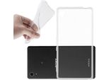 Cadorabo Custodia Per Sony Xperia M4 Aqua Cover Protettiva In Trasparente Cover Protettiva Tpu Custodia In Silicone Cover