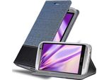 Cadorabo Custodia Per Htc One M8 Custodia Protettiva In Blu Custodia Per Cellulare Custodia A Libro Cover