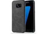 Cadorabo Custodia Protettiva Per Samsung Galaxy S7 Edge Cover In Nero Custodia Rigida Cover Telefono Cellulare Custodia In Ecopelle
