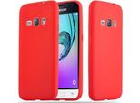 Cadorabo Custodia Per Samsung Galaxy J1 2016 Custodia Protettiva In Rosso Custodia Per Telefono Cellulare Tpu Silicone Custodia Cover