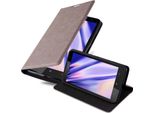 Cadorabo Cover Per Nokia Lumia 1320 Cover Protettiva In Marrone Custodia Per Cellulare Cover Chiusura Magnetica