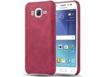 Cadorabo Custodia Protettiva Per Samsung Galaxy J5 2015 Cover In Rosso Custodia Rigida Telefono Cellulare Cover In Ecopelle