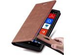 Cadorabo Cover Per Nokia Lumia 830 Cover Protettiva In Marrone Custodia Per Cellulare Cover Chiusura Magnetica