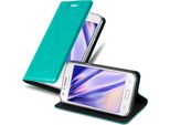 Cadorabo Custodia Per Samsung Galaxy J1 2015 Custodia Protettiva In Turchese Custodia Per Cellulare Cover Chiusura Magnetica