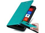 Cadorabo Cover Per Nokia Lumia 830 Cover Protettiva In Turchese Custodia Per Cellulare Cover Chiusura Magnetica