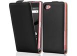Cadorabo Custodia Per Sony Xperia Z5 Compact Custodia Protettiva In Nero Flip Custodia Per Cellulare Cover In Similcuoio