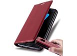Cadorabo Custodia Per Samsung Galaxy S7 Edge Custodia Protettiva In Rosso Custodia Per Cellulare Cover Chiusura Magnetica