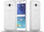 Cadorabo Cover Per Samsung Galaxy J7 2015 Cover Protettiva In Bianco Custodia Rigida Cover Protettiva Fiori Cover Telefono Cellulare