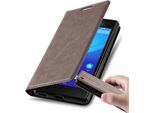 Cadorabo Custodia Per Sony Xperia M5 Custodia Protettiva In Marrone Custodia Per Cellulare Cover Chiusura Magnetica